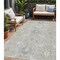 Homeroots 5' X 8' Gray Ivory And Gold Damask Washable Indoor Outdoor Area Rug 599419 - alternate 1