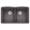Blanco Diamond Equal Double Bowl, Cinder 441470 - alternate 1
