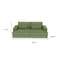 Homeroots 93" Green Corduroy Modular Stainless Steel Sleeper Sofa With Toss Pillows 706812 - alternate 5