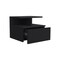 Homeroots 12" Black Wood One Drawer Floating Nightstand 526152 - alternate 4