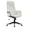 Leisuremod Infini High Back PU Leather Swivel Desk Chair, Padded Armrests, Iron Base IO47WL - alternate 1