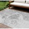 Homeroots 10' X 14' Gray Silver And Ivory Nautical Washable Indoor Outdoor Area Rug 581508 - alternate 1