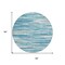 Homeroots 8' Teal Blue And Ivory Round Abstract Washable Indoor Outdoor Area Rug 613129 - alternate 2