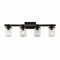 Jonathan Y Bungalow 32" 4-Light Iron/Seeded Glass Rustic Farmhouse LED Vanity Light, Oil Rubbed Bronze JYL7510A - alternate 1