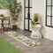 Homeroots 8' Ivory And Green Floral Indoor Outdoor Runner Rug 548041 - alternate 4