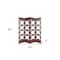 Homeroots 84" Brown Solid Wood Folding Four Panel Screen Room Divider 342747 - alternate 4