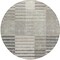 Homeroots 8' Beige Ivory And Taupe Round Striped Washable Indoor Outdoor Area Rug 613153 - alternate 5