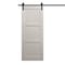 Sartodoors Modern Barn Door 32 x 80 inches, Ego 5010 Painted White Oak, 6.6FT Rail Track Heavy Hardware Set ,  EGO5010BD-B-PWO-32 - alternate 1