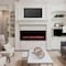Northwest 50in Wall Mounted Electric Fireplace 10-Color LED Flames Wall Mounted Fireplace Heater 80-WSG02-BLACK - alternate 4