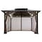 Sunjoy Netting for 10ft. x 12ft. Hardtop Gazebo with White LED lights (Battery operated, not included) A111515501 - alternate 4