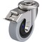 Blickle SS, Kingpin Swivel Cstr, Solid Rbbr, 4", Brk LEXR-POEV 100XKA-FI-SG - alternate 1