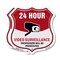 Signmission 24 Hour Surveillance Shield Sign Video S, 6 inch X 6 inch, Plastic Sign, 2PK SHI-P-2PACK-6-348 - alternate 1