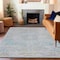 Homeroots 5' X 8' Beige And Blue Medallion Washable Indoor Outdoor Area Rug 615729 - alternate 3
