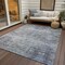 Homeroots 3' X 5' Taupe Blue And Green Abstract Washable Indoor Outdoor Area Rug 604270 - alternate 2