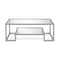 Homeroots 45" Silver Glass And Steel Coffee Table With Shelf 520966 - alternate 2