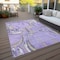 Homeroots 5' X 8' Lavender Lilac And Purple Geometric Washable Indoor Outdoor Area Rug 589399 - alternate 4