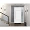 Vdomdoors Steel Door Deux 1705 White Enamel Sidelight Exterior Black Window Stainless Inserts Single Modern P DEUX1705EXD-BEM-W36+16 x H80-Left-hand Inswing - alternate 3