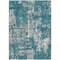 Homeroots 5' X 8' Teal Blue Gray And Ivory Abstract Washable Indoor Outdoor Area Rug 597999 - alternate 3