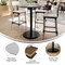 Flash Furniture 36" Round Tabletop, Seamless Surface Technology, Gray Faux Concrete, 24" Black Round Bar Height Base ST-RD36-CMGY-TR24B-GG - alternate 3