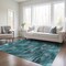 Homeroots 3' X 5' Teal Blue Aqua And Gray Abstract Washable Indoor Outdoor Area Rug 587152 - alternate 3