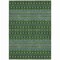 Homeroots 3' X 5' Olive Green And Blue Tribal Washable Indoor Outdoor Area Rug 582578 - alternate 3
