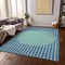 Homeroots 5' X 8' Teal Blue And Aqua Striped Washable Indoor Outdoor Area Rug 597200 - alternate 3
