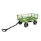 Gorilla Carts Utility Cart, 900 lb, 4-Wheel, 10 in Wheel, Pneumatic Wheel, Convertible Pull/Tow Handle, Green GCG-9004T - alternate 3