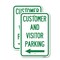 Signmission Reserved Parking Sign Customer and Visitor Parking Wit, 18'' X 24'', Heavy Gauge Aluminum, 2PK A-1824-2PACK-23053 - alternate 1