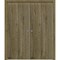 Sartodoors Sliding Closet Double Bi-fold Doors 72 x 80 inches, BASIC 3001 Antique Oak, Sturdy Tracks Moldings BASIC3001DBF-OANTI-72x80 (4* 18x80) - alternate 1