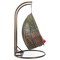Leisuremod Beige Wicker Hanging 2 person Egg Swing Chair with Red Cushions ESCBG-57R - alternate 3