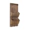 Homeroots 10" Brown Solid Wood Paper Organizer 487946 - alternate 1
