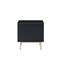 Homeroots Contemporary Black And Brass Nightstand 319131 - alternate 2