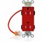 Leviton Straight Blade Receptacle, 5-15R, 15 A, 125V AC, Surface Mount, Self-Grounded MT162-1CR - alternate 1