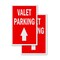 Signmission Valet Parking With Up Arrow, A-Frame & 2 Decals Installed, Heavy-Duty Plastic Frame SBHD-D-2436-Valet Parking With Up Arrow - alternate 3