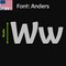 Aacc Self-Adhesive Vinyl Letter: W, Scale: 26 cm. Color: Silver Font: Anders by, 12PK AACC-Anders-UW-Silver-M26x12 - alternate 1
