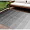 Homeroots 8' X 10' Black And Ivory Ombre Washable Indoor Outdoor Area Rug 595790 - alternate 1