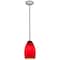 Access Lighting Champagne, Pendant, Brushed Steel Finish, Red Glass 28012-1R-BS/RED - alternate 1