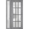 Vdomdoors Front Exterior Prehung FiberGlass Door Frosted Glass / Manux 8312 Grey Ash / Sidelight Exterior Win MANUX8312EXD-SS-W36+16 x H80-LH - alternate 2