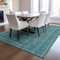 Homeroots 10' X 14' Teal Blue Gray And Brown Striped Washable Indoor Outdoor Area Rug 597438 - alternate 3