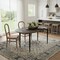 Homeroots 67" Walnut and Black Solid Wood Oval Dining Table 712137 - alternate 2
