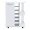 Homeroots White Rolling Bar Cart With Wine Storage 477702 - alternate 1