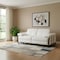 Homeroots 77in White and Black Italian Leather Power Reclining Loveseat 720502 - alternate 3