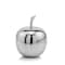 Homeroots 6" Silver Buffed Aluminum Decorative Apple Tabletop Sculpture 383763 - alternate 1