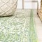 Jonathan Y Tela Bohemian Textured Weave Floral Cream/Green 2 ft. x 10 ft. Indoor/Outdoor Runner Rug SMB100F-210 - alternate 3