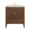 James Martin Vanities Myrrin 30" Single Vanity, Mid-Century Walnut w/ 3 CM Siberian Silestone Top 485-V30-WLT-3SFR - alternate 1