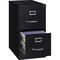 Lorell Fortress Series 2-Drawer Vertical File Cabinet, 15" x 22" x 28.4", Black LLR42291 - alternate 1