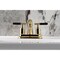 Kingston Brass Double-Handle 4" Centerset Bathroom Faucet with Pop-Up Drain, Polished Brass KB8612CKL - alternate 2