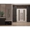 Vdomdoors Front Exterior Prehung Aluminum Double Doors Ronex1055 Teak Top Transom Mirrored Clear Glass Top RONEX1055DEXD-OAK-W72xH80+12-RH-I - alternate 2