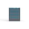 Strong Hold 8 drawer cabinet - (2x 2ft, 6x 3ft) - Blue accents - E-Lock w/ Tracking S3036-PPTAS-0803FS - alternate 1