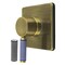 Kingston Brass Single-Handle Three-Way Diverter Valve with Square Trim Kit, Antique Brass KS3043KPS - alternate 1